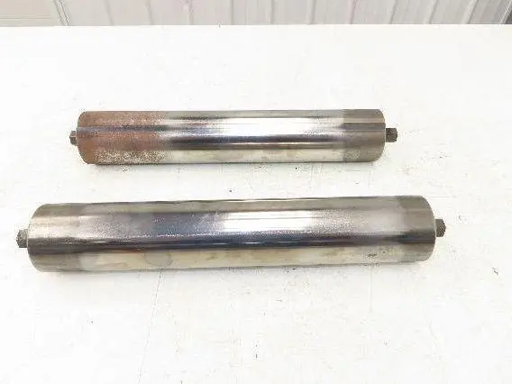 Hytrol 2-5/8" Snub Idler Roller 18" Hytrol Conveyor 15"BF 11/16" Hex Lot of 2
