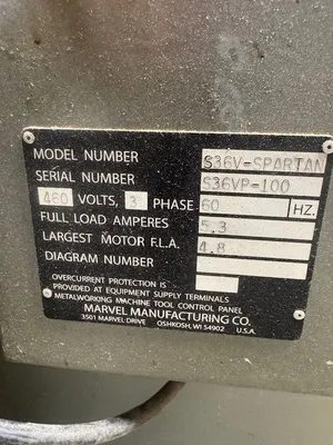 2015 MARVEL/SPARTAN S36VP-Spartan Vertical Band Saws | Asset Exchange Corporation (14)