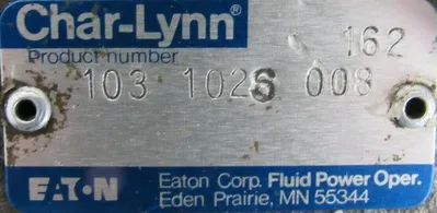 USED CHAR LYNN 103-102S-008 HYDRAULIC MOTOR 103102S008