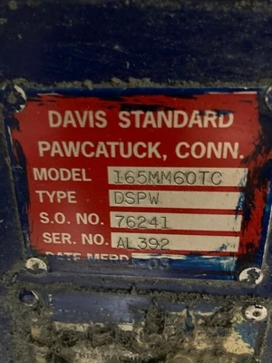 10/165mm Davis Standard Dual Dia. Pelletizing Line