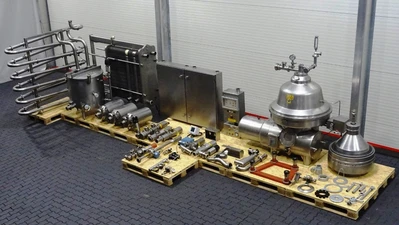 GEA Westfalia 25,000 LPH milk and cream pasteurization plant.