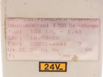 Klaschka D 7533 Timer Relay/Delay Switch24 VDC 7VA