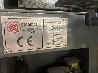 USED 2001 EMMECI MC92 SB RIGID SET-UP BOX MACHINE