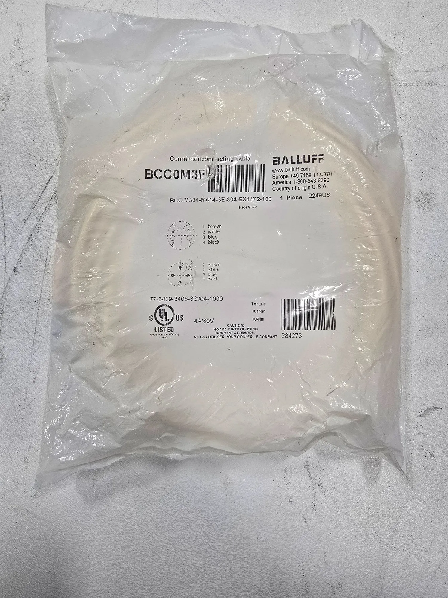 NEW BALLUFF BCC-M324-M414-3E-304-EX44T2-100