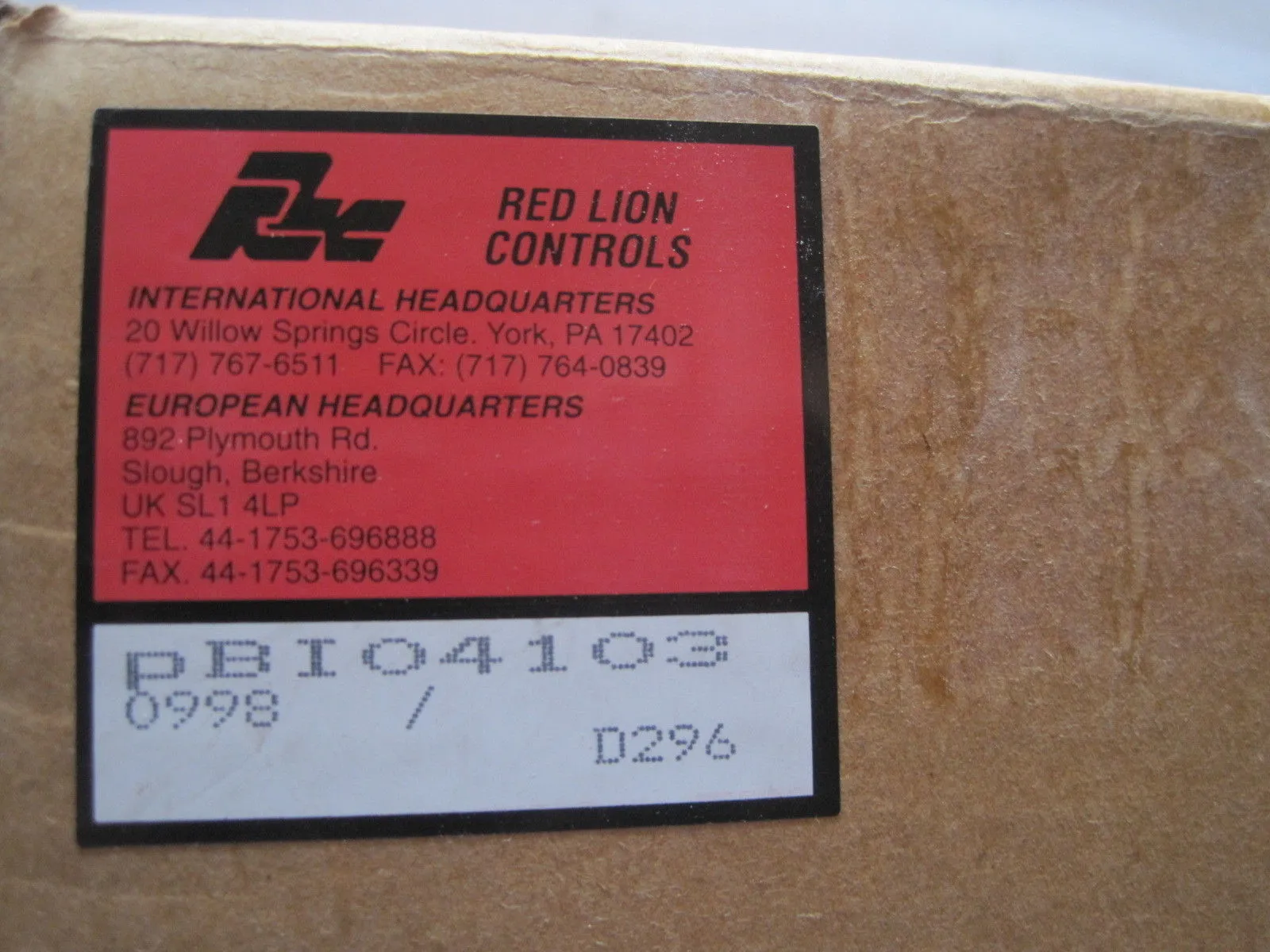 NEW RED LION PBI04103