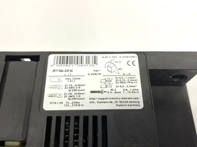 USED SIEMENS SIRIUS POWER CONTACTOR 3-POLE, UP TO 250KW