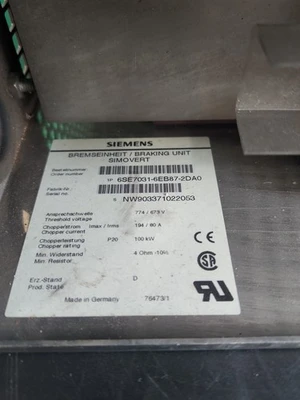 USED Siemens 6SE70316EB872DAO