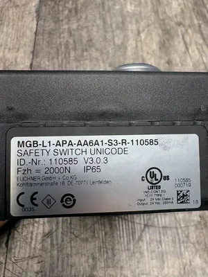 USED EUCHNER MGB-L1-APA-AA6A1-S3-R-110585