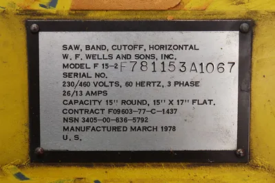 USED W.F. F-15-2