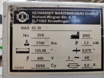 Used 2002 RAS TURBOBEND PLUS 62.30 Folding machines Georgia US | CIDAN #1321557