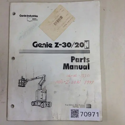 Used GENIE 35533 Manuals Michigan US | Ideal Machinery #567373