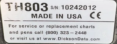 DICKSON DATA TH803 Recorders & Plotters | ESS Industrial Equipment Sales (8)