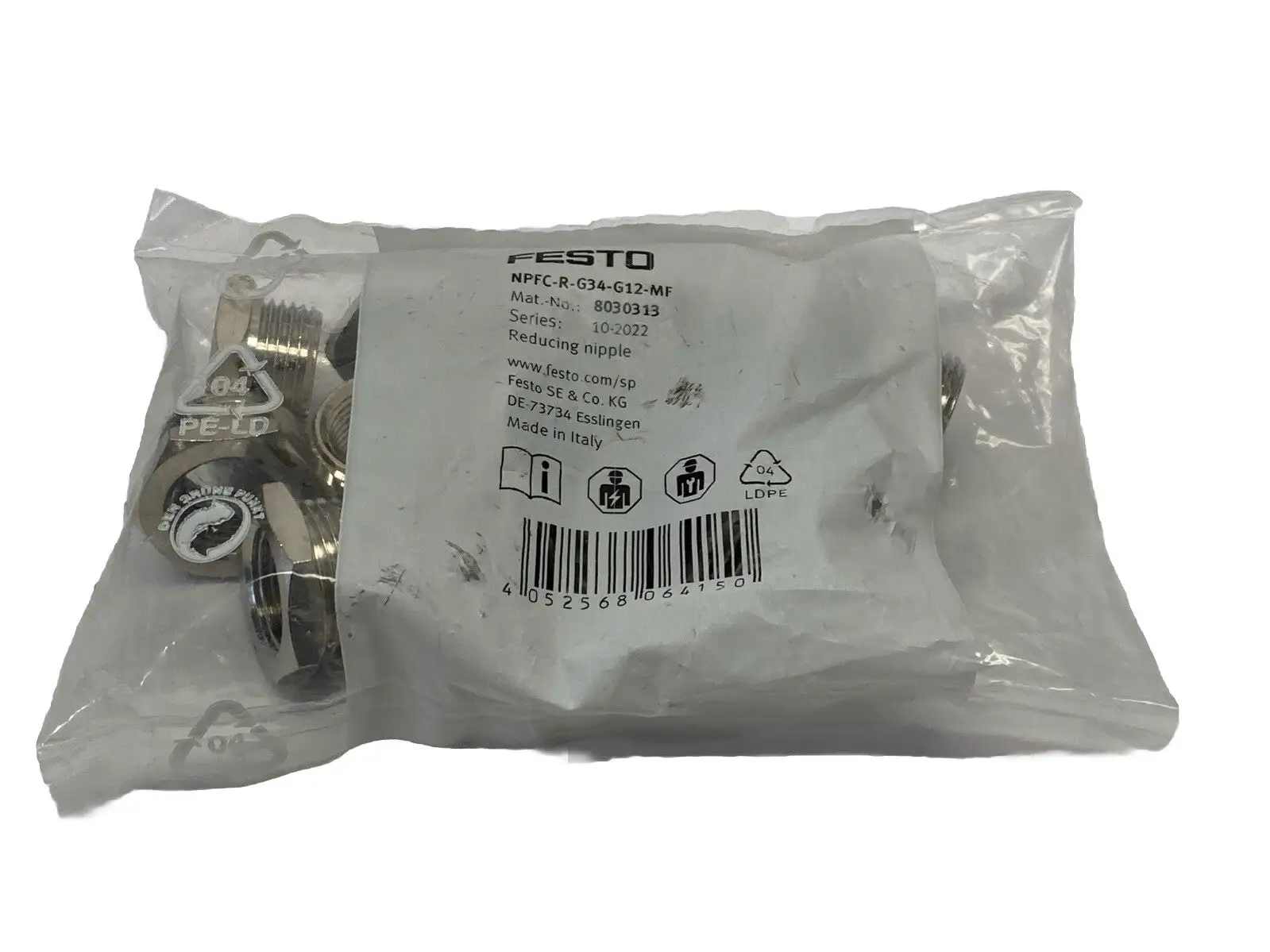 New | in-Stock FESTO NPFC-R-G34-G12-MF REDUCING NIPPLE G3 Misc Industrial Equipment | Maverick Industrial Sales #1109827