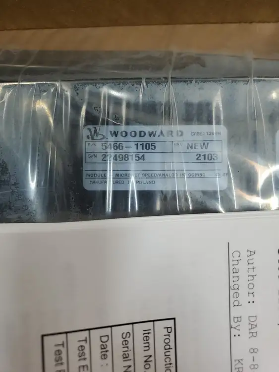 Used Woodward 5466-1105 Micronet Speed/Analog I/o Combo Module Input / Output Modules South Carolina US | Palmetto Automation #1512159