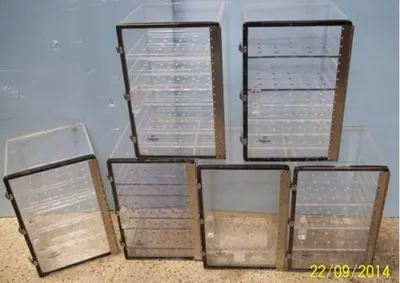 QTY. 3. NALGENE DESICATORS #537-0180 SINGLE DOOR C...