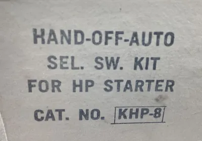 SYLVANIA KHP-8 HAND-OFF AUTO SEL. SW. KIT FOR HP STARTER 4E-19