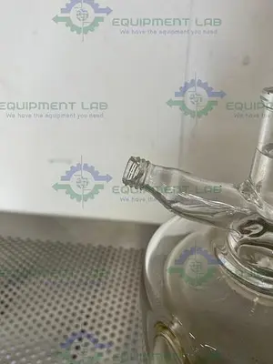 USED LOT OF 2 - HEL 1 LITER TRIPLE WALL JACKETED GLASS REACTOR W/ VALVE