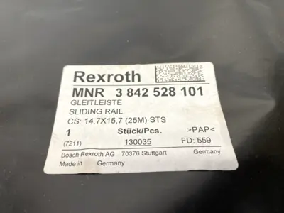 New | in-Stock REXROTH SLIDING RAIL 14,7X15,7 25M OVERALL LENGTH Misc Industrial Equipment | Maverick Industrial Sales #1102291