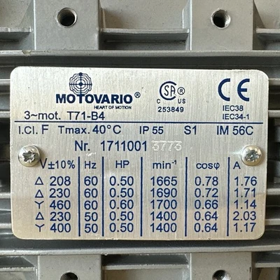 USED Motovario/Dorner T71-B4