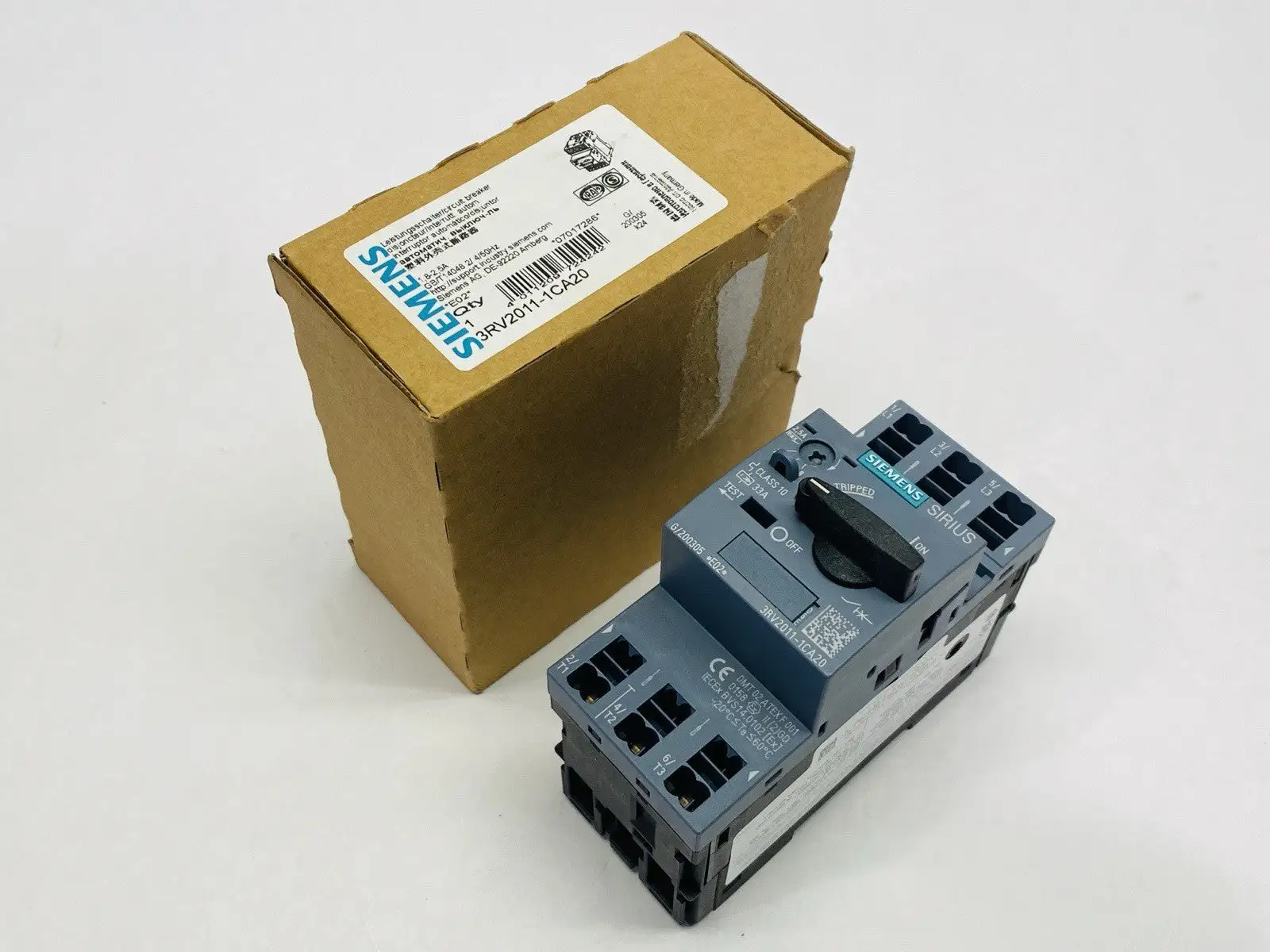 3RV2011-1CA20 | Siemens  SIRIUS Motor Protector Circuit Breaker 1.8-2.5A 690V - New Other