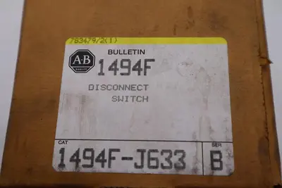 NEW OPEN BOX ALLEN BRADLEY 1494F-J633 SER. B FUSE BLOCK ADAPTER PLATE STK 5499