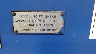 USED CINCINNATI 2500HS X 10
