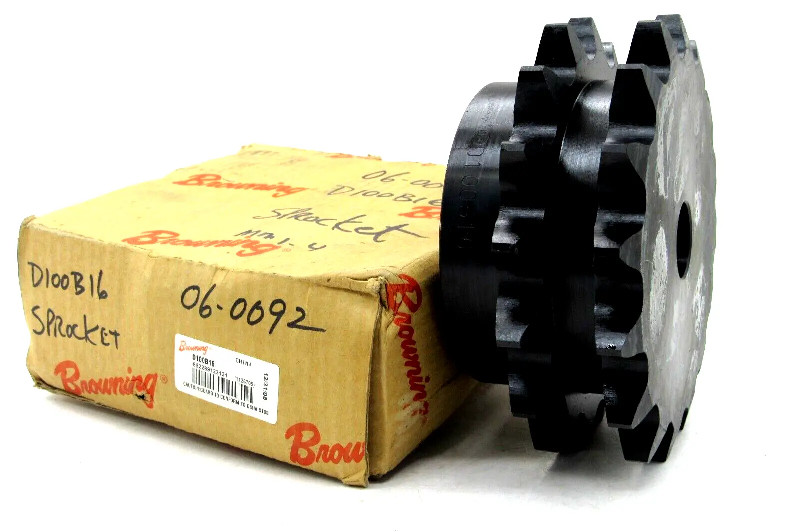 NEW BROWNING D100B16 DOUBLE ROLLER SPROCKET