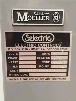 USED Klockner Moeller Selectric Does Not Apply