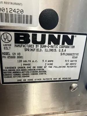 USED BUNN G9THD