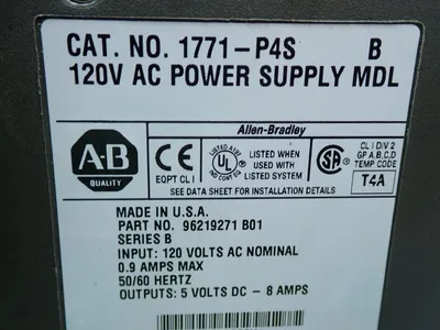 Used ALLEN BRADLEY 1771P4S PLC Power Supplies Ohio US | HGR 24 #879785