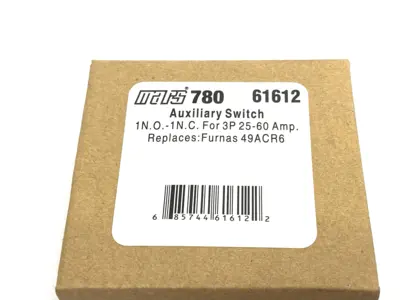 USED MARS AUXILIARY SWITCH 1N.O. - 1N.C. FOR 3P 25-60AMP, FURNAS 49ACR6