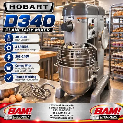 Used HOBART D 340 Planetary Mixers Florida US | BAM Discount Restaurant Equipment #1505836