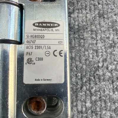 Used BANNER ENGINEERING SI-HG80DQD Relays & Switches California US | Davliegogo LLC #1706600