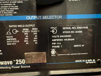 USED MILLER SYNCHROWAVE 250