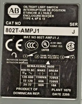NEW ALLEN-BRADLEY 802T-AMPJ1