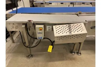 KLEENLINE STAINLESS STEEL VARIABLE SPEED CONVEYOR BELT SYSTEM FOOD GRADE
