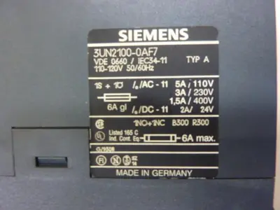 USED SIEMENS 3UN2 100-0AF7