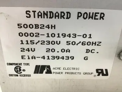 USED ACME ELECTRIC 500B24H