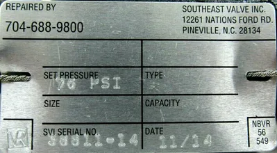 REFURBISHED DRESSER 1990C-1 RELIEF VALVE 76PSI 1990C1