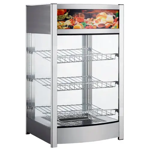 Doughxpress DXP-DW18 18" Full Service Countertop Heated Display Case - (3) Shelves, 120v