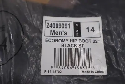 Lacrosse 24009091-14 Black Steel Toe Hip Boots Size 14 STOCK 2985CC