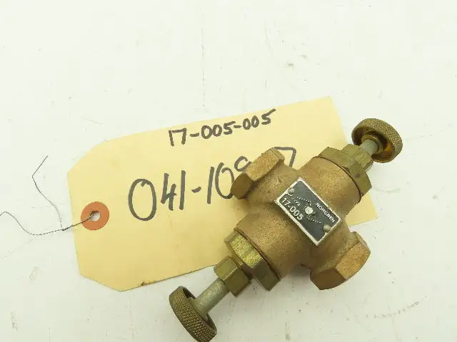 Norgren 17-005-005 Brass Valve 3/8" NPT Spring Adjustment
