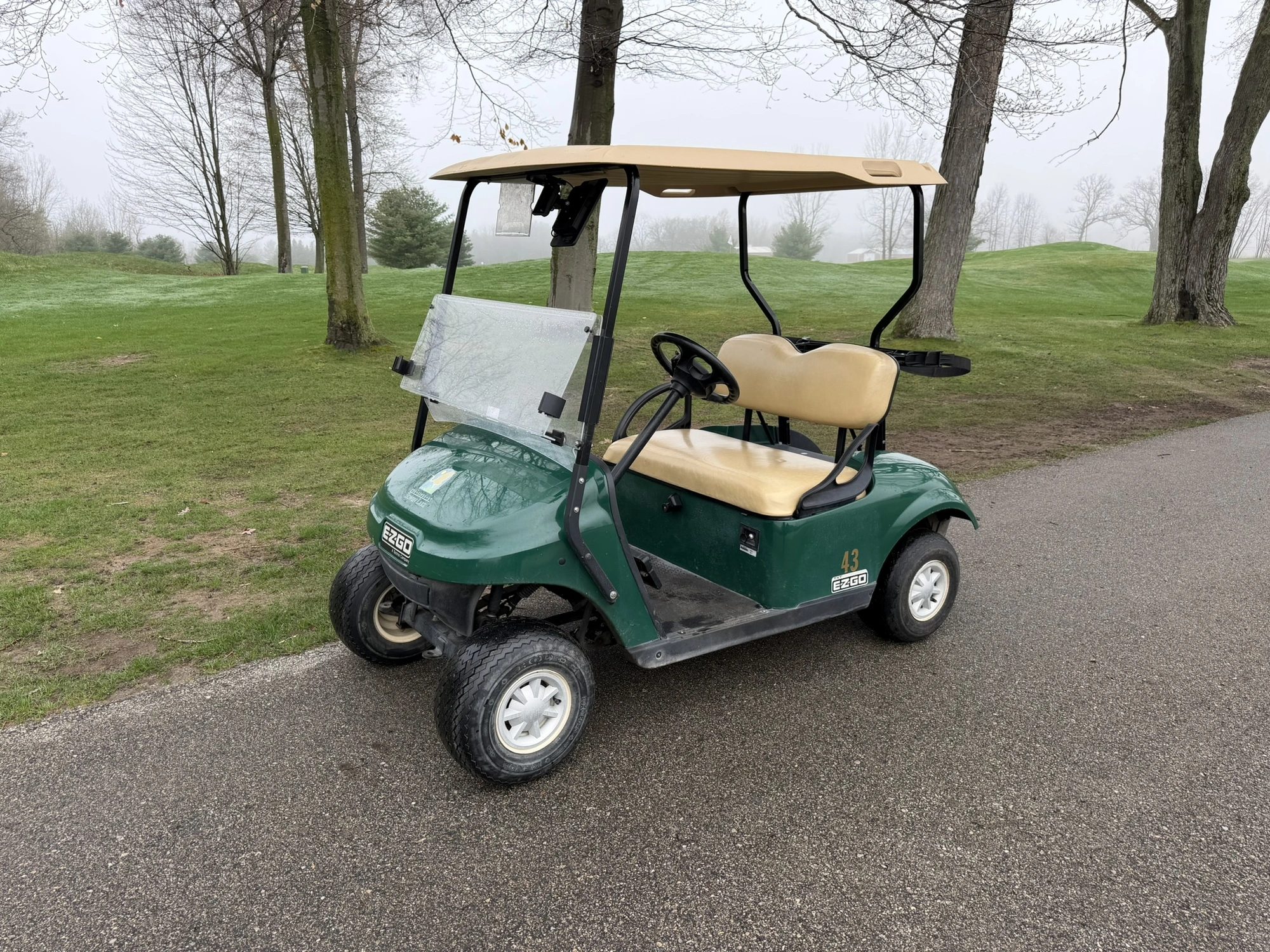 (1) 2017 E-Z-Go golf cart with a Kawasaki gas engine, model 625111G01, does not include Club canopy ...