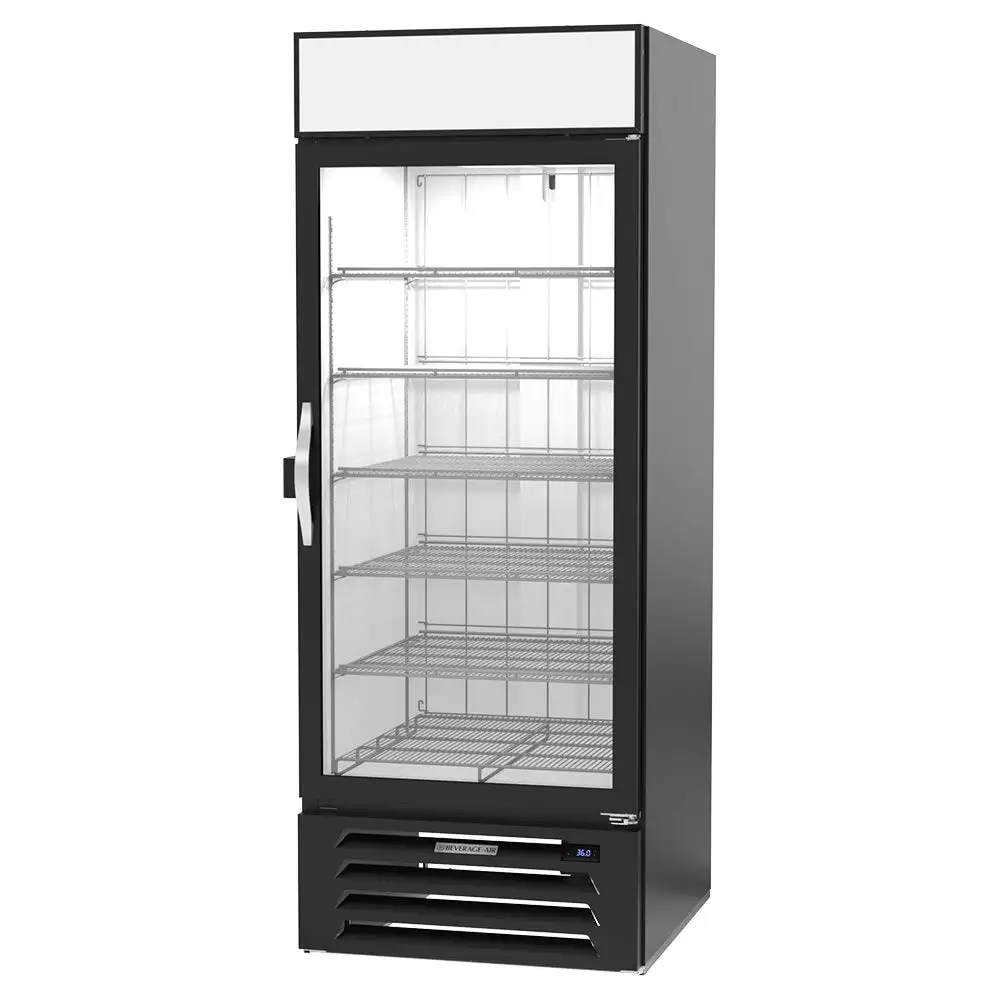 Beverage-Air MMR27HC-1-B-IQ 31 1/8" Marketmax™ One Section Glass Door Merchandiser - (1) Right Hinge Door, Black, 115v