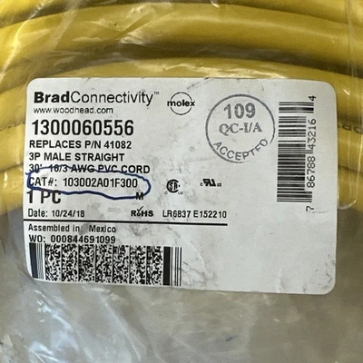 NEW Woodhead 103002A01F300