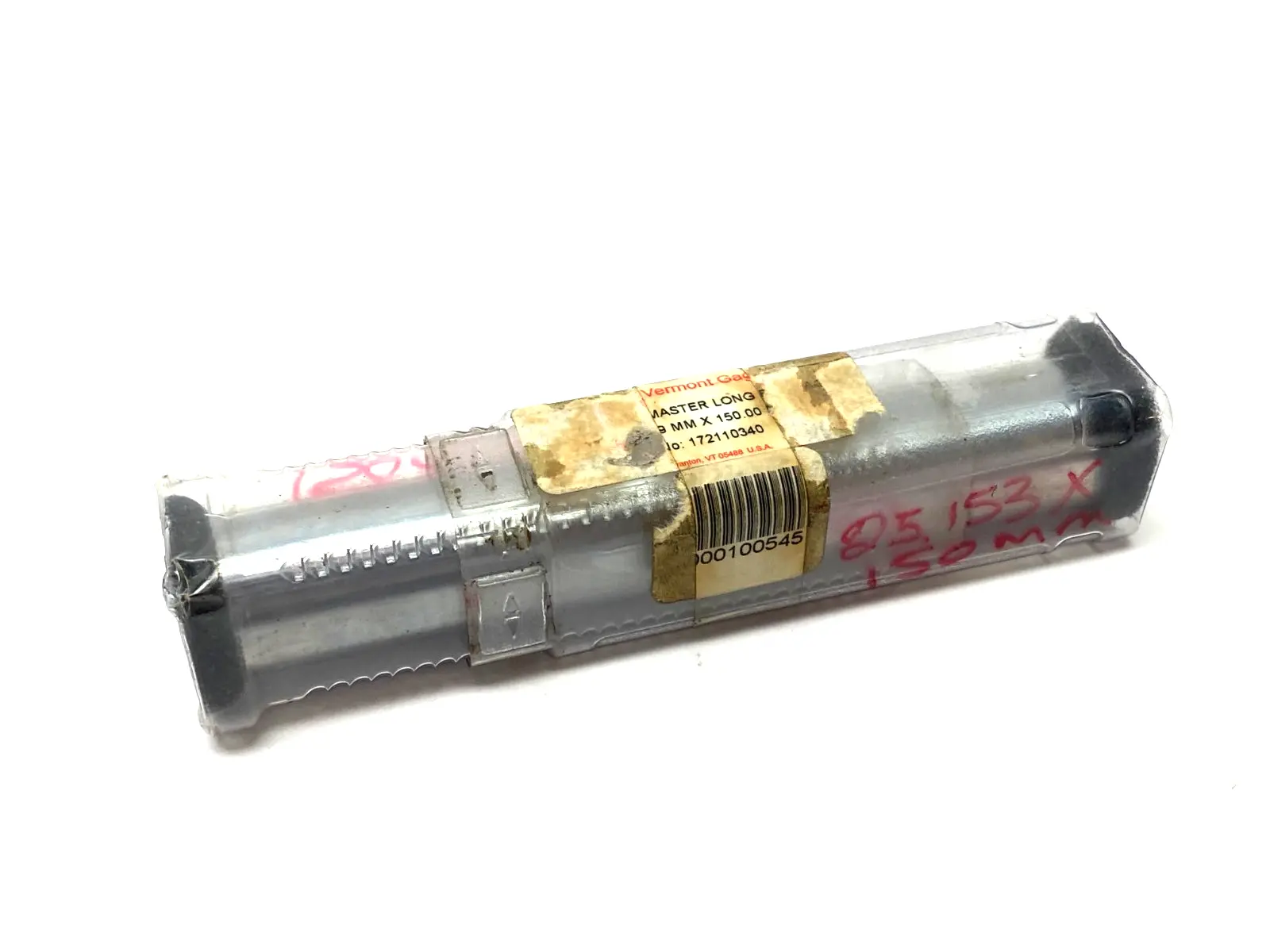 172110340 | Vermont Gage  CHR XX Reversible Long Master Gage 25.153mm x 150mm - New