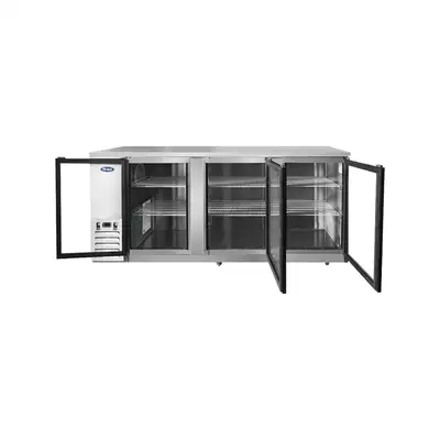 New | in-Stock Atosa New Atosa MBB90GGR 90" Glass Door Back Bar Cooler Stainless Steel Bottle Coolers Illinois US | Falcon Restaurant Supply #1375381