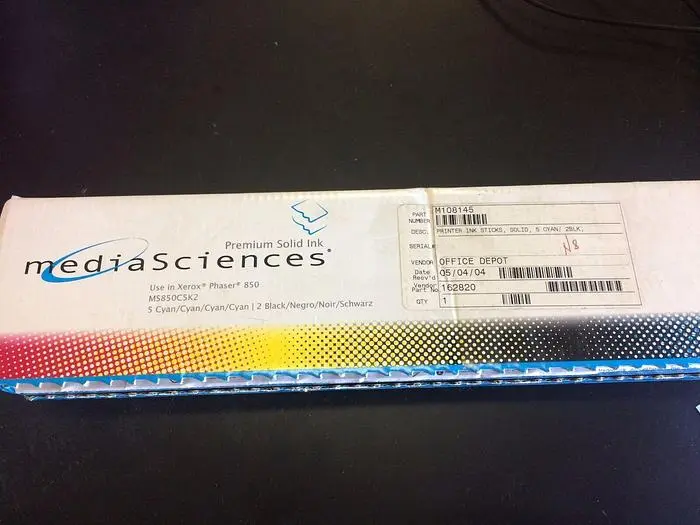 LOT 3 MEDIA SCIENCES MS850C5K2 SOLID INK