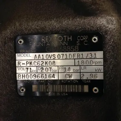 USED REXROTH AA10VS071DFR131RPKC62K08