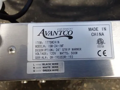 Used AVANTCO ISW24INF Miscellaneous MRO Ohio US | HGR 24 #902987
